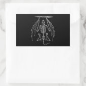 BBT Skelet - Katten en Halloween Sjabloon Rechthoekige Sticker (Tas)