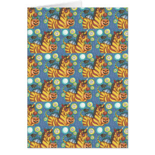 BBT trick or treat ZEBRA HALLOWEEN Blanco KAART