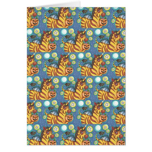 BBT trick or treat ZEBRA HALLOWEEN Blanco KAART (Voorkant)