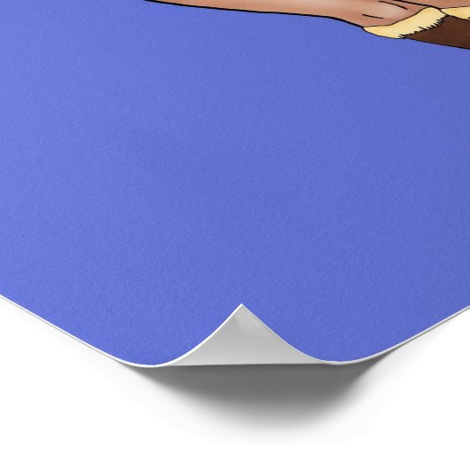 BBW-meisje in steentijd bikini Poster (Hoek)