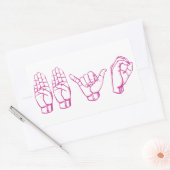 BBYO ASL RECHTHOEKIGE STICKER (Envelop)