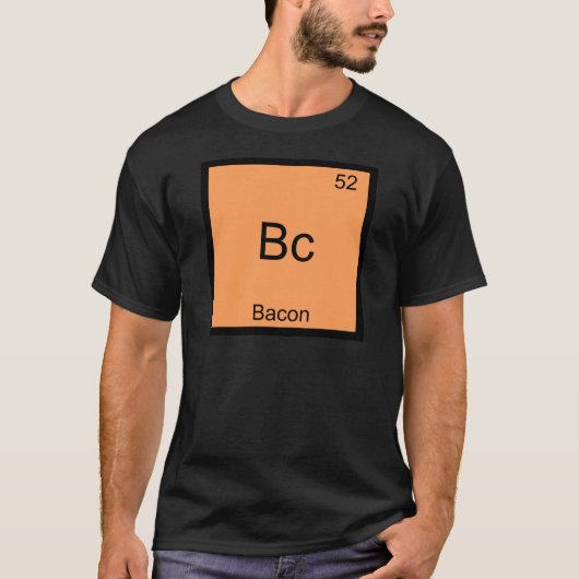 Bc - Bacon Funny Element Chemie Meme T-Shirt (Voorkant)