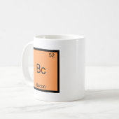 Bc - Bacon Funny Element Chemie Meme T-Shirt Koffiemok (Voorkant links)
