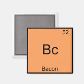 Bc - Bacon Grappig Element Chemie Meme T-Shirt Magneet (Voorkant / Achterkant)