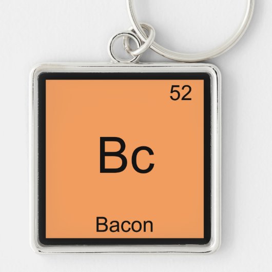 Bc - Bacon Grappig Element Chemie Meme T-Shirt Sleutelhanger (Voorkant)