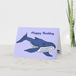 BC - Blue Whale Birthday-kaart Kaart