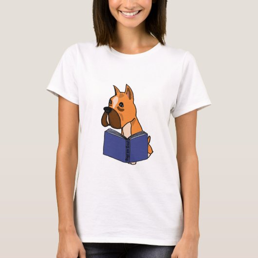BC-Boxer Dog Een Shirt boeken lezen (Voorkant)