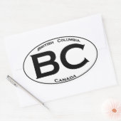 BC (British Columbia) Ovale Logo Ovale Sticker (Envelop)