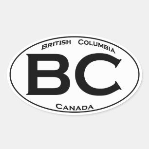 BC (British Columbia) Ovale Logo Sticker