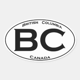 BC (British Columbia) Ovale Logo Sticker