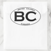 BC (British Columbia) Ovale Logo Sticker (Tas)