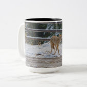 BC Coyote Wildlife Natuur Koffie Mok (Voorkant links)