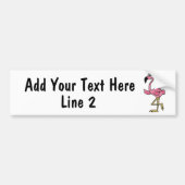 BC - de Roze Bumpersticker van de Douane Flamingo (Voorkant)