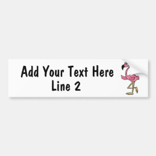 BC - de Roze Bumpersticker van de Douane Flamingo