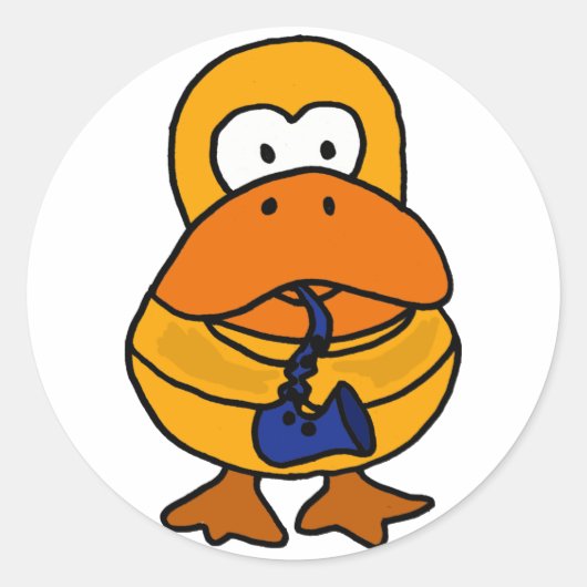 BC - Duck spelen de saxofoon Sticker (Voorkant)