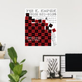 BC&F Cascade met opslaggegevens Poster (Thuiskantoor)