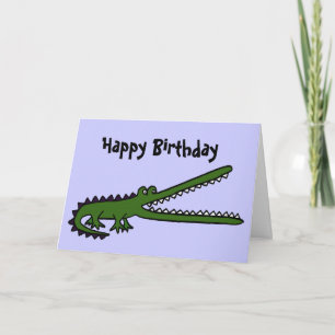 BC- Funny Crocodile Birthday Card Kaart
