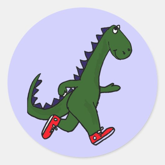 BC- Funny Jogging Dinosaurus Stickers (Voorkant)