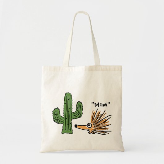 BC- Funny Porcupine en Cactus Bag Tote Bag (Voorkant)