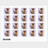 BC- Funny Puppy Dog Sms-Sticker Vierkante Sticker (Vel)