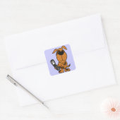 BC- Funny Puppy Dog Sms-Sticker Vierkante Sticker (Envelop)
