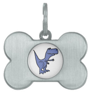 BC- Funny T-Rex Dinosaur Dog Pet Tag of Sleutelhan Huisdieren Naamplaatje