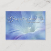 BC GreatisFthfulness, BC DeclareeachDay, naam, ... Visitekaartje (Achterkant)