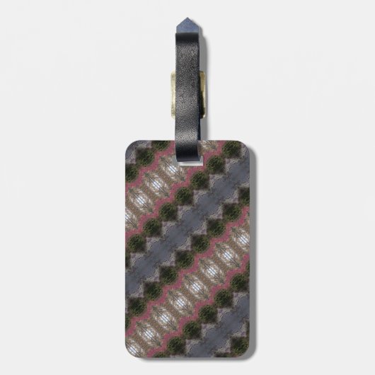 BC Herfst Trees Ikat 6 Bagagelabel (Achterkant verticaal)