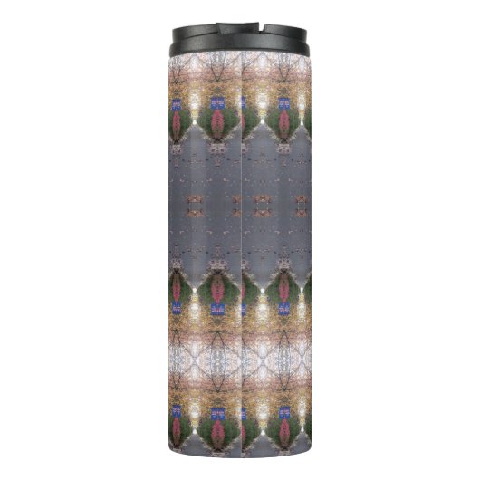 BC Herfst Trees Ikat 7 Thermosbeker (Achterkant)