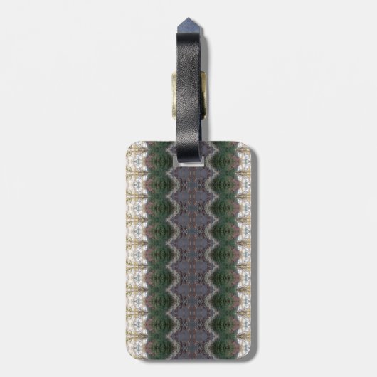 BC Herfst Trees Ikat 9 Bagagelabel (Achterkant verticaal)