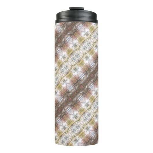 BC Herfst Trees Ikat angled Thermosbeker (Voorkant)