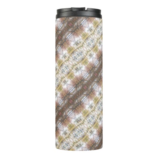 BC Herfst Trees Ikat angled Thermosbeker (Achterkant)