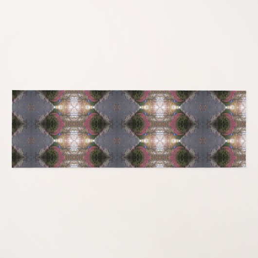 BC Herfst Trees Ikat Pouf Yogamat (Voorkant (horizontaal))