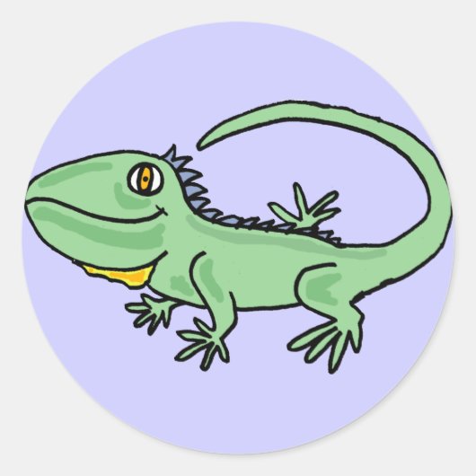 BC- Iguana Cartoon Sticker (Voorkant)