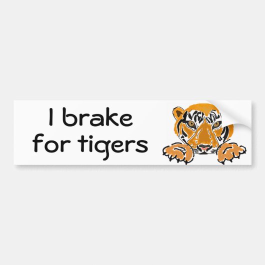 BC- Ik rem voor tijgers bumpersticker (Voorkant)
