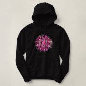 BC Leopard Pink Out Darts aanpakken borstkanker we Hoodie (Design voorkant)