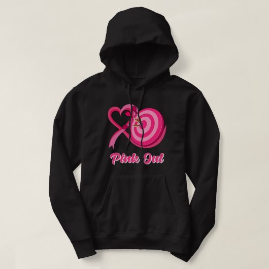 BC Leopard Pink Out Darts aanpakken borstkanker we Hoodie (Design voorkant)