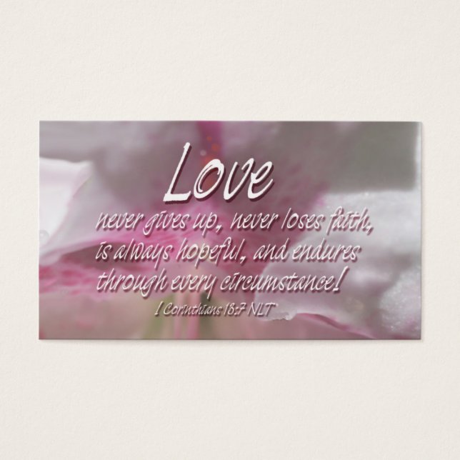 BC Liefde Geschriften Visitekaartje (Voorkant)