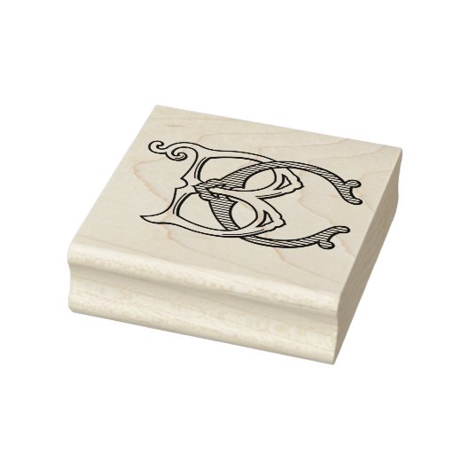 BC Monogram CB Monogram Rubber Ink Stamp Rubberstempel (Stempel)
