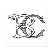 BC Monogram CB Monogram Rubber Ink Stamp Rubberstempel (Afrduk)