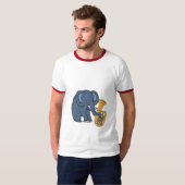 BC- olifant die een Tuba-Shirt afspeelt T-shirt (Voorkant volledig)