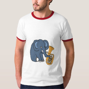 BC- olifant die een Tuba-Shirt afspeelt T-shirt