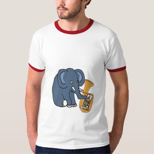 BC- olifant die een Tuba-Shirt afspeelt T-shirt (Voorkant)