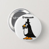 BC- Penguin Groomsman Button (Voorkant /achterkant)