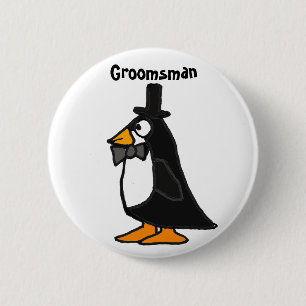 BC- Penguin Groomsman Button