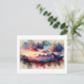 BC Rockies Sunset, Briefkaart (Staand voorkant)