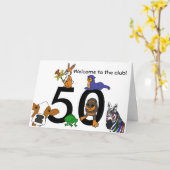 BC- Schattigee 50ste verjaardag Kaart (Gele Bloem)