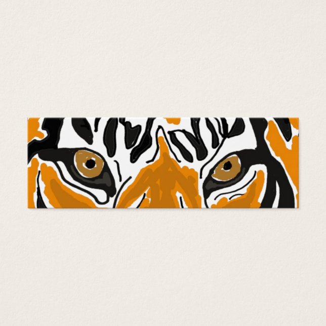 BC- Tiger Eyes-Bladwijzer Mini Visitekaartjes (Voorkant)