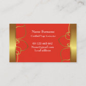 BC voor Yoga Instructeur of beauty studio Visitekaartje (Achterkant)