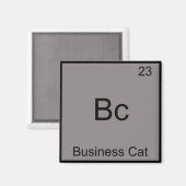 Bc - Zakelijke Kat Grappig Chemie Element Symbool Magneet (Voorkant / Achterkant)